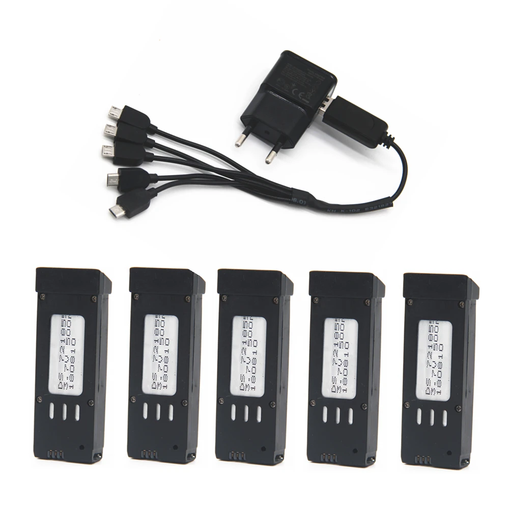 500mAh 3,7 V Lipo батарея для Eachine E58 M68 JY019 RC Дрон Квадрокоптер запасные части замена перезаряжаемая батарея - Цвет: 5B EU charger