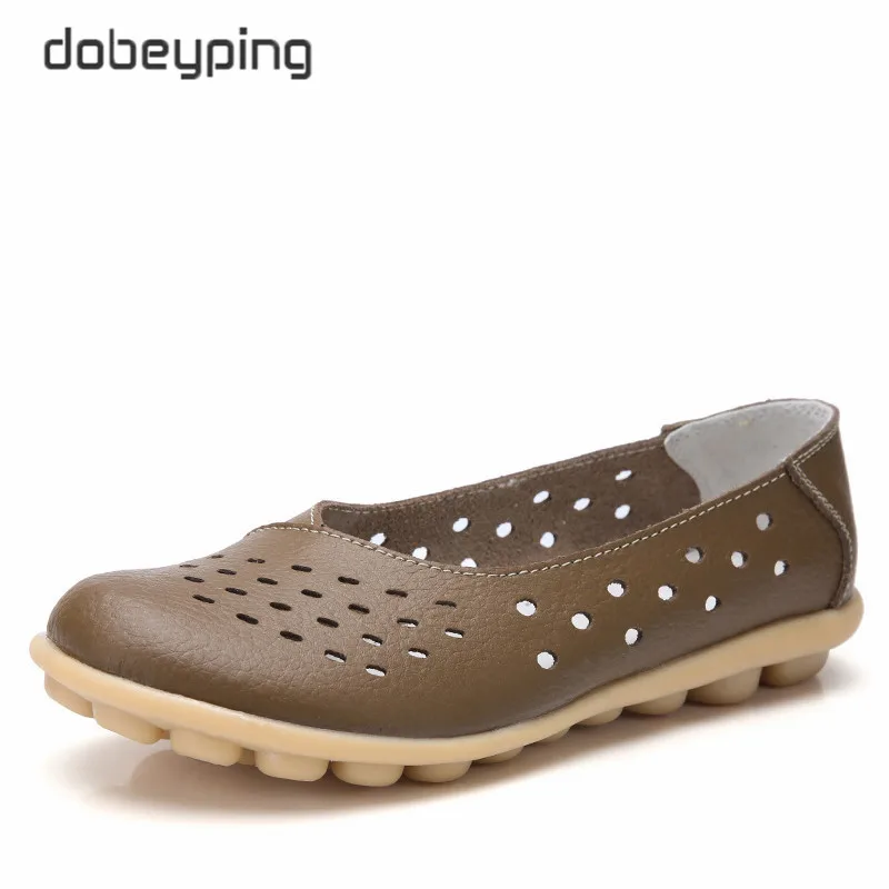 Dobeyping женские лоферы из натуральной кожи на плоской подошве с вырезами