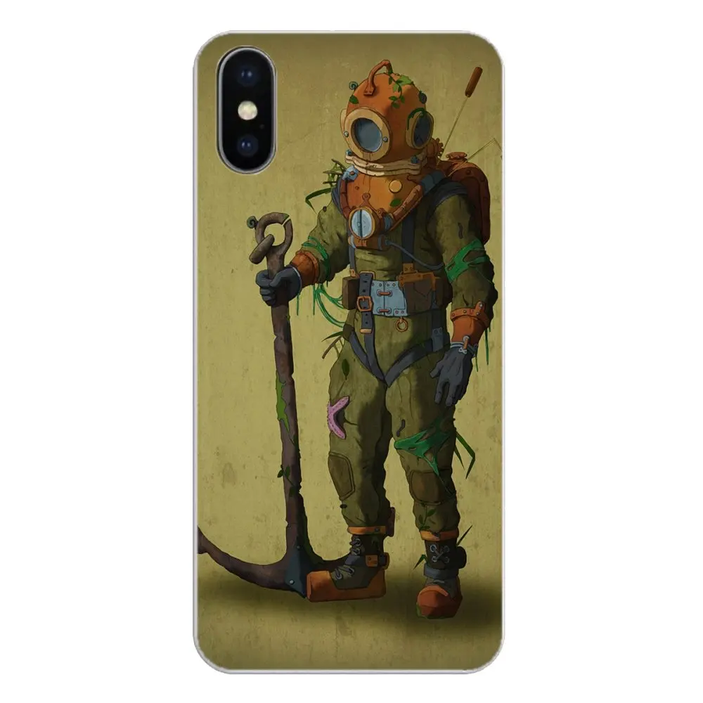 Deep Sea Diver Banksy художественный постер для iPod Touch iPhone 4 4S 5 5S 5C SE 6 6S 7 8 X XR XS Plus MAX