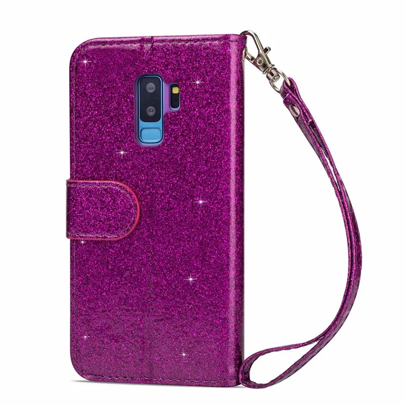 Кошелек из искусственной кожи чехол для samsung Galaxy S11 S10 E S9 S8 Plus S6 S7 Edge Note 10 Pro 8 9 Блестящий силиконовый чехол с откидной крышкой