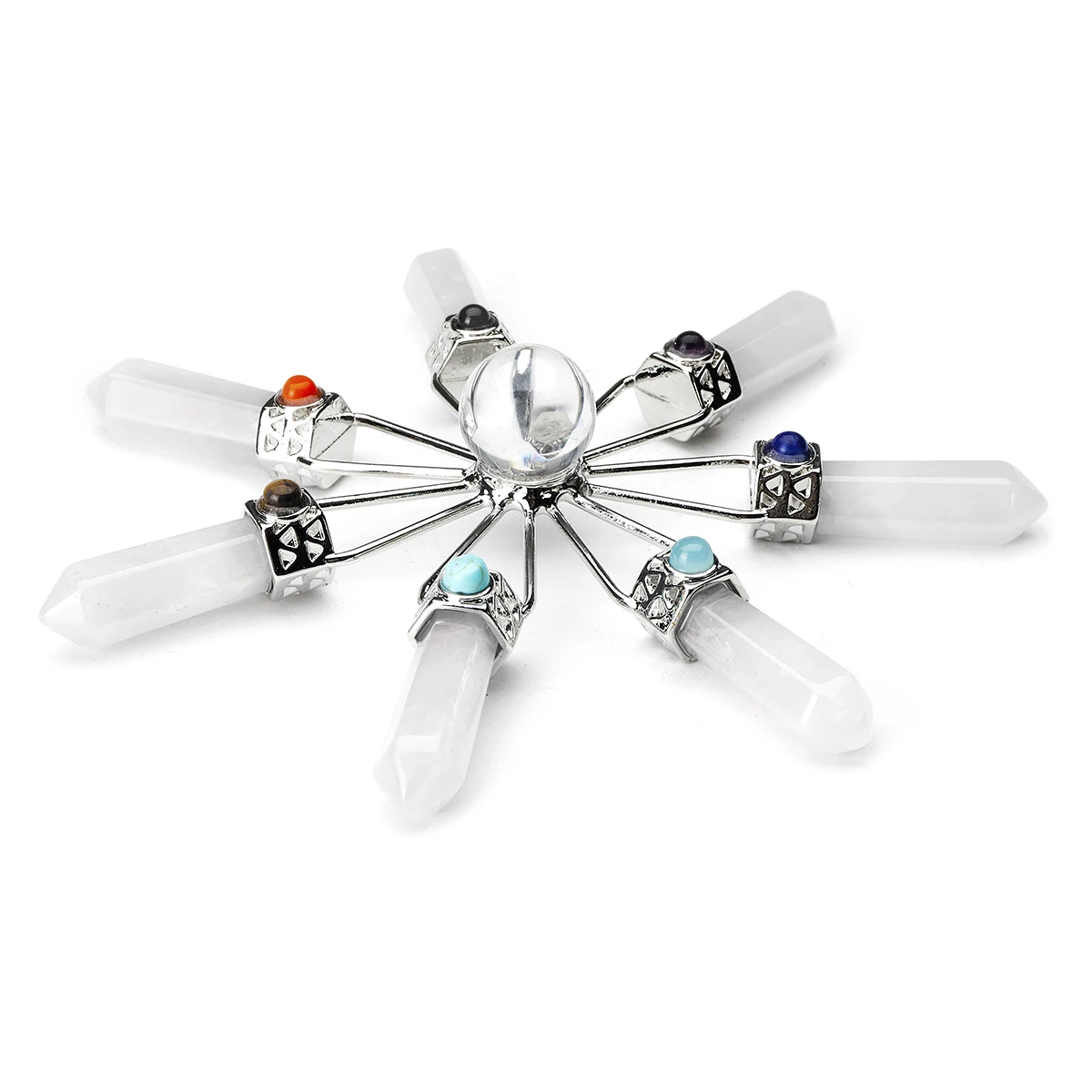 7 Чакра пирамида из кристалла кварца генератор энергии оригинальный Orgone чакр