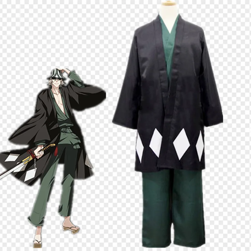 Аниме отбеливатель Урахара Kisuke Косплей Костюм Полный комплект кимоно Хэллоуин