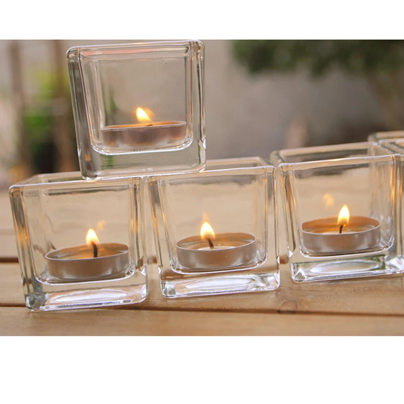 Стеклянная квадратная гидропонная ваза для цветочных горшков декоративная