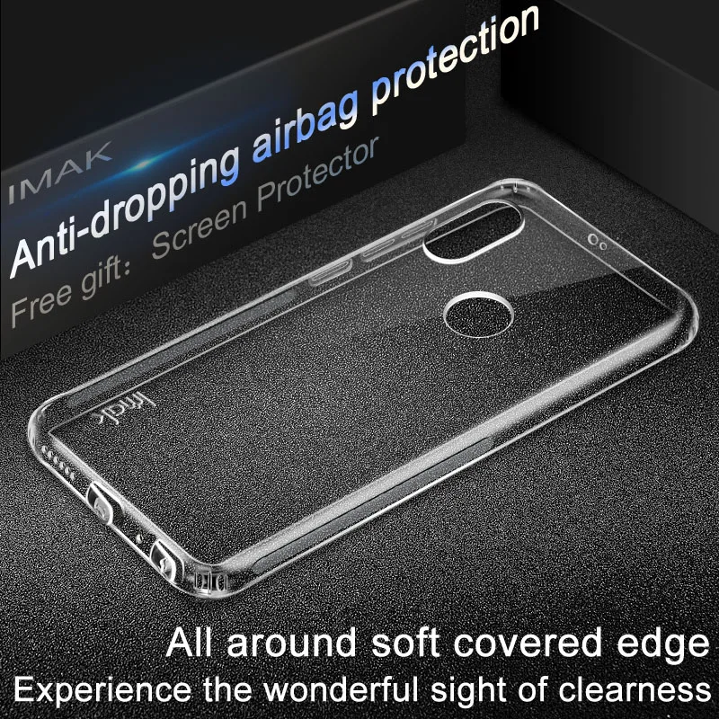 IMak Slim Airbag Stealth Soft Case For Xiaomi Redmi Note5(AI Dual Camera)/Redmi Note 5 Pro(India Version) Smartphone Capa + Film |