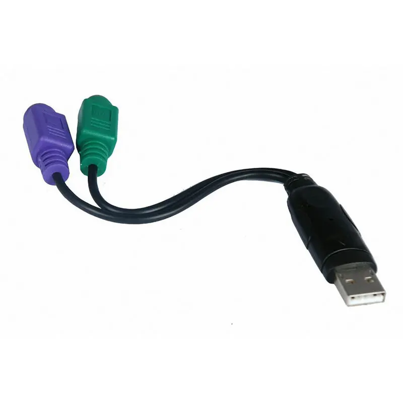 10 шт. USB в PS/2 Кабель-адаптер для подключения клавиатуры мыши или сканеров |