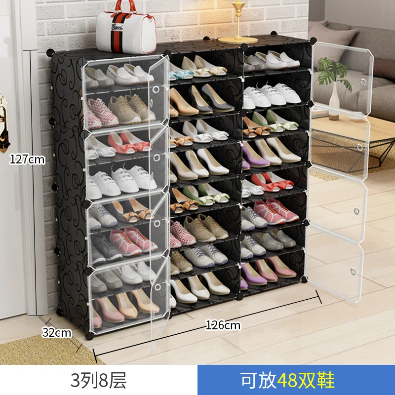 DIY Multi-layer Economical Simple Shoe Cabinet Economize Space Doorway Cabinets Dustproof Home Shoe Shelf Cabinet High Quality