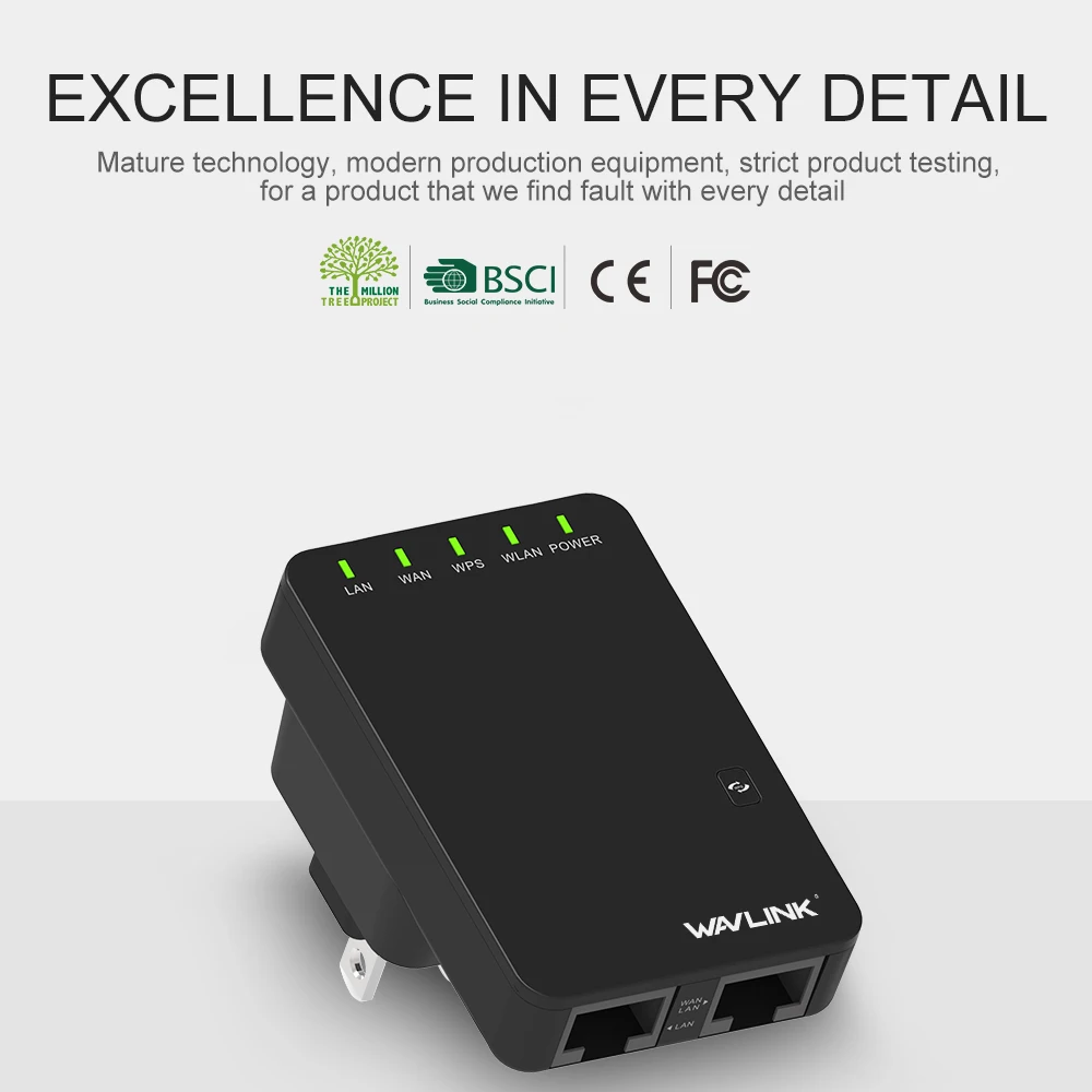 Wavlink 300 Мбит/с беспроводной Wifi удлинитель/ретранслятор/маршрутизатор Wi Fi сетевой
