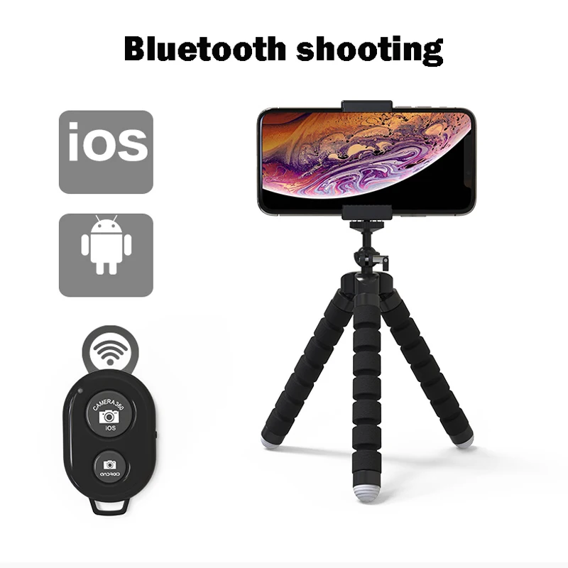 Мини Гибкий губчатый Штатив для смартфона Gorillapod беспроводной Bluetooth