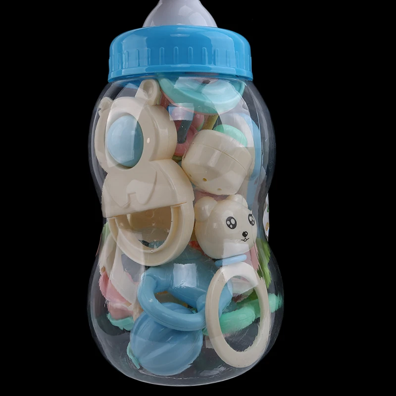 

6/10 Pcs/Set Baby Kids Rattles Set Creative Bottled Infant Newborns Teether Toys Cute Baby Drums Grab Spin Rattles Handbell Toys