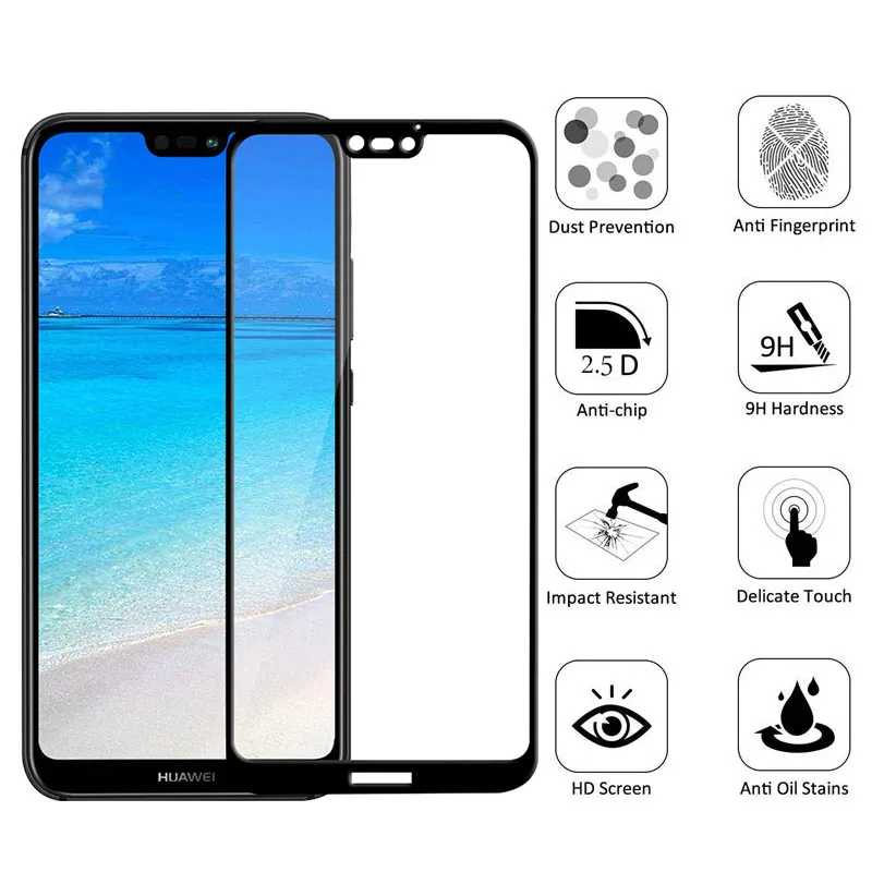 9 H закаленное стекло для huawei p20 p30 lite Полноэкранный протектор huawie p20lite hauwei p8 p9 2017 huwei