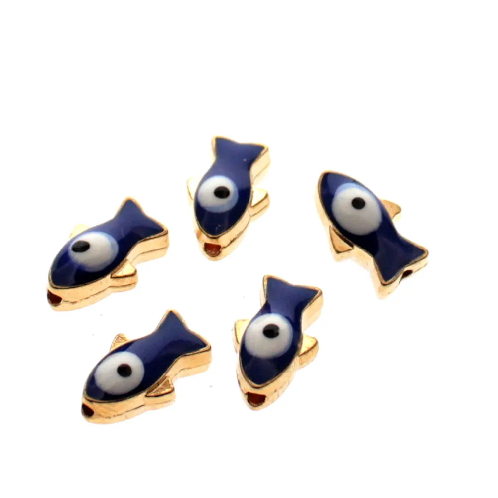 TEVIDA R00 Рыбка животных сглаза бусина прокладка бисер подвески коннекторы сделай