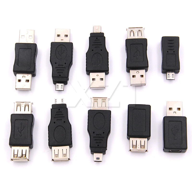 10 шт./компл. OTG 5pin F/M мини микро USB смены адаптер конвертер штекер гнездо гаджеты