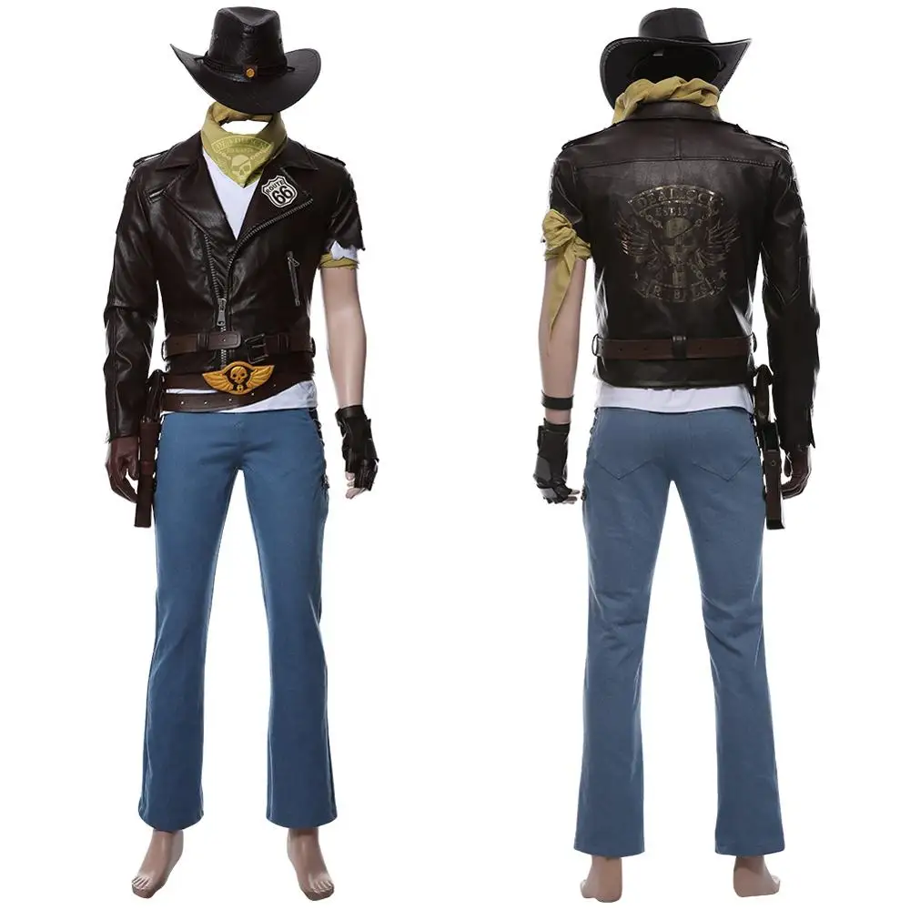 Костюм для косплея OW Jesse Mccree полный костюм взрослых мужчин и женщин карнавальные