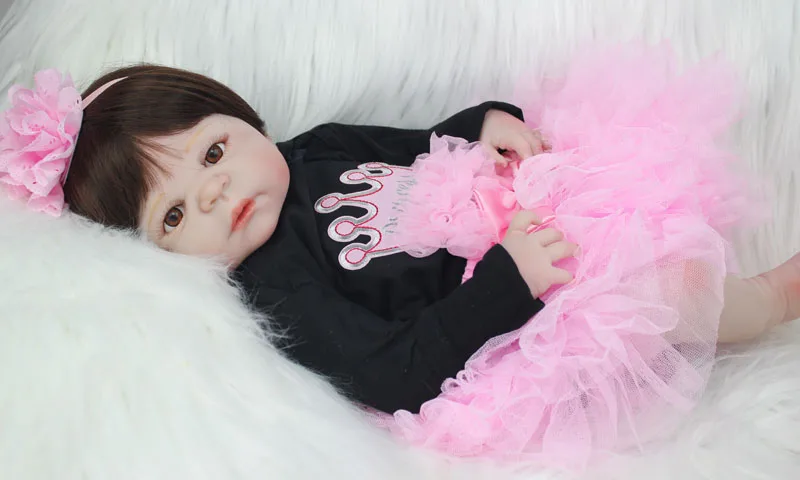 Полноразмерная силиконовая кукла Новорожденный 55 см 22 дюйма|toddler baby dolls|reborn doll