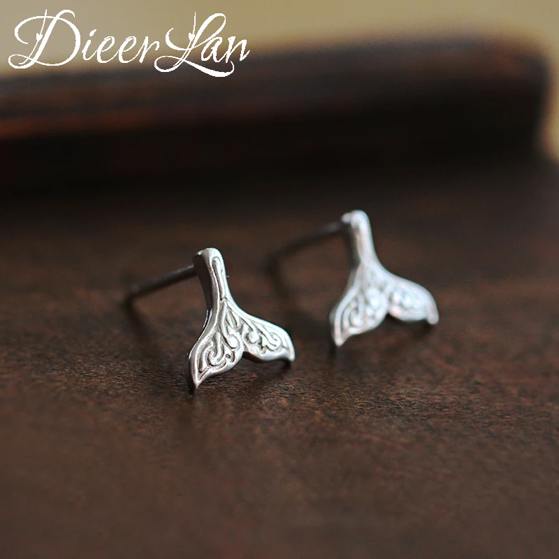 2017 новые поступления серебряного цвета серьги в виде рыбок русалки для женщин
