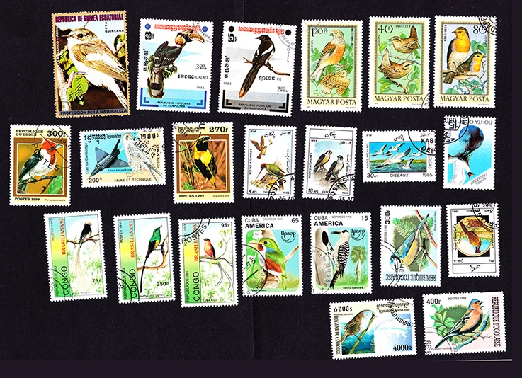 Новые 20 шт./лот марки World Birds все разные из многих стран не повторяющиеся штампы