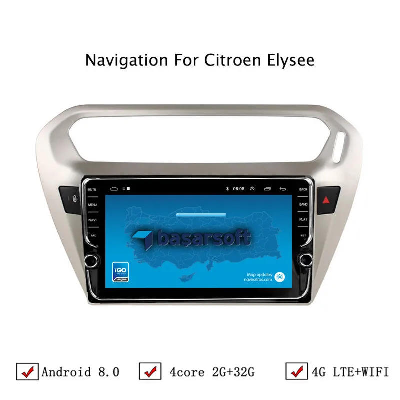 9 &quotAndroid 6 0/8 1 Автомобильная dvd навигационная система для peugeot 301/Citroen Elysee