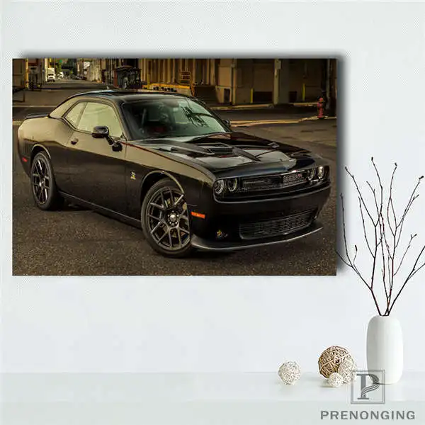 Светло-зеленый Холст постер из шелковой ткани P0482 DODGE CHALLENGER тюнинг пустынный автомобиль постер с автомобилем большой тонкий#190114@ 06 - Цвет: Светло-зеленый