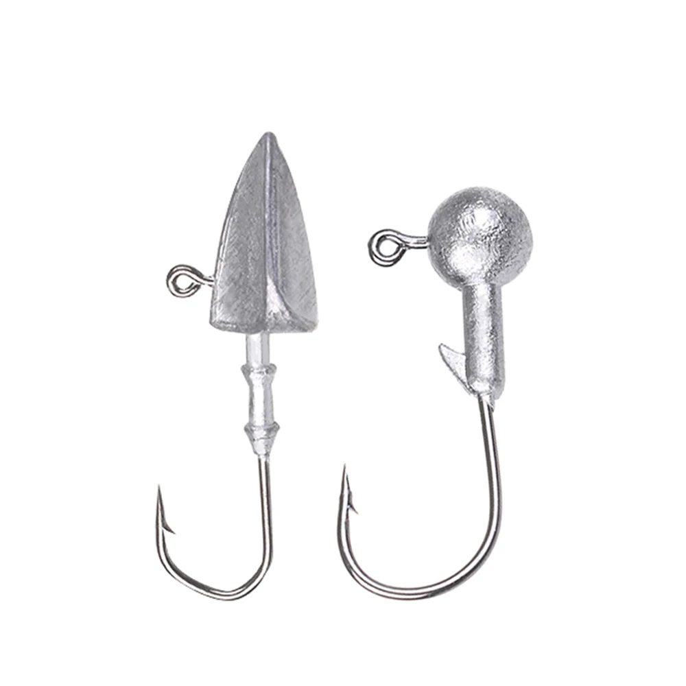 2PC Multicolor Carbon Steel Lead Head Fishing Lure Hooks Jigging Bait Tackle Fish Tools Accessories 3.5/5/7/10/14g