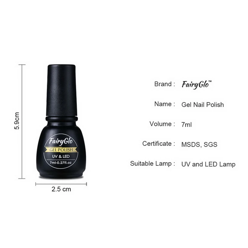 Fairyglo для ногтей Гель лак Температура гель меняющий цвет 7 мл био Гели Soak Off УФ