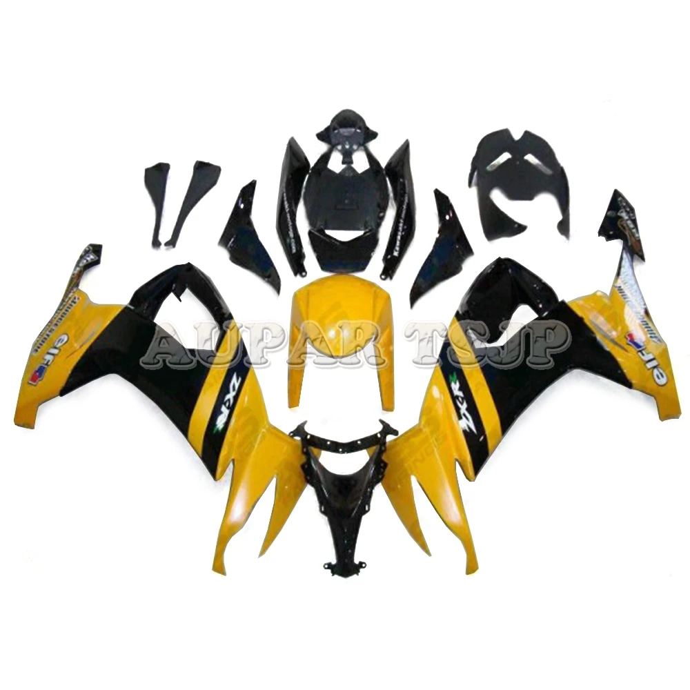 

Sportbike Fairings For Kawasaki ZX10R ZX-10R 2008 2009 2010 08 09 10 ABS Plastic Injection Molding Yellow Black Bodywork Kit