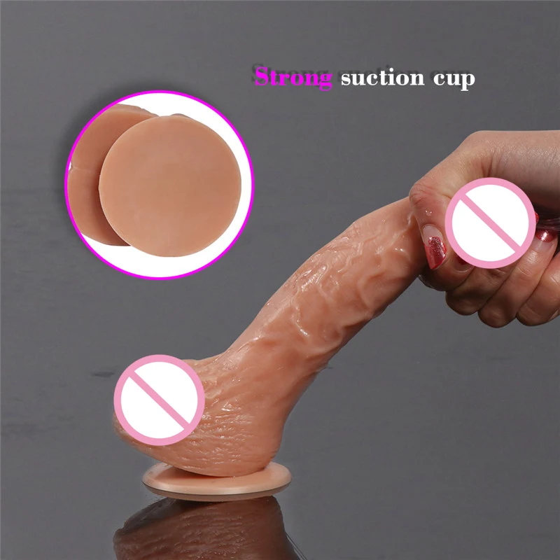 Мягкий силиконовый вращающийся фаллоимитатор Реалистичный Пенис с сильной
