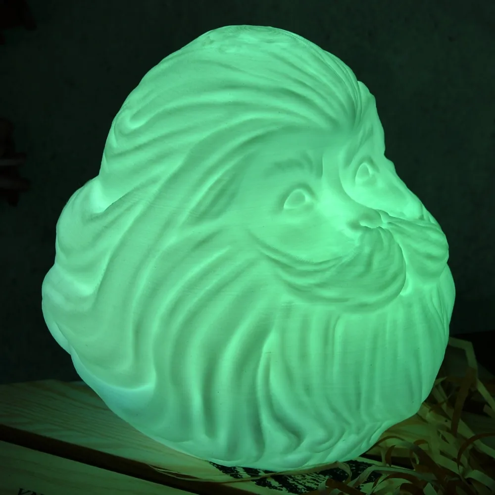 Новинка 2019 креативный Ночной светильник с 3D-принтом бородатого деда изменяемый