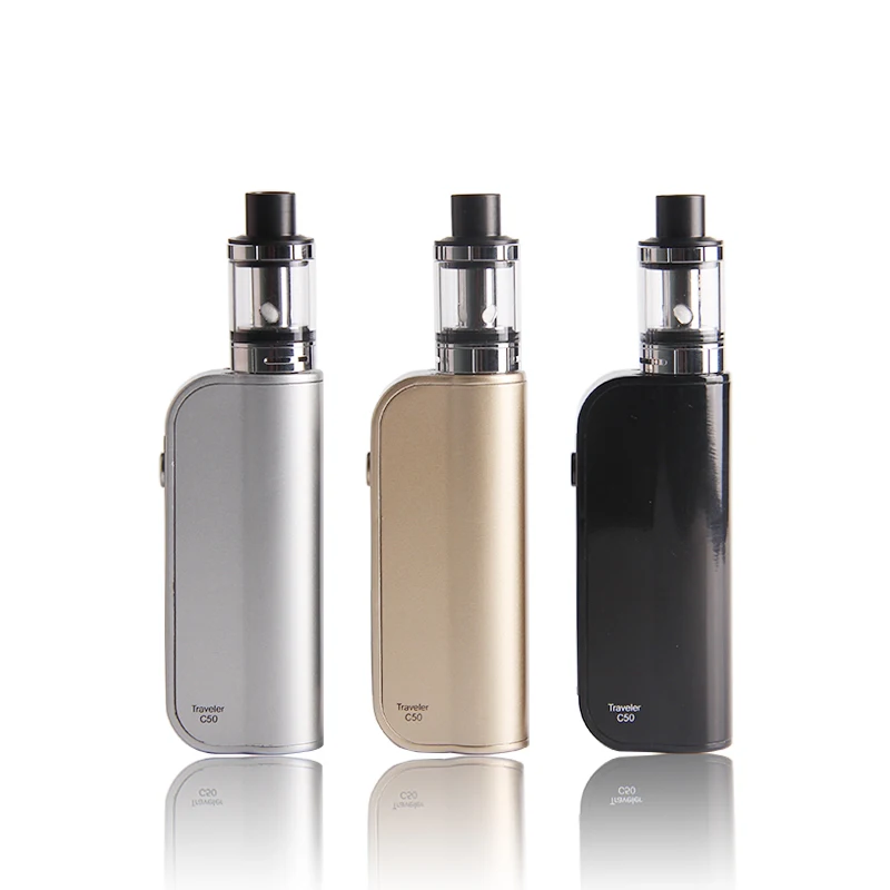 ECT Traveler C50 Mod Kit Регулируемый 20 Вт/30 Вт/50 Вт Starter вейпер комплект 1800 мАч Батарея 510