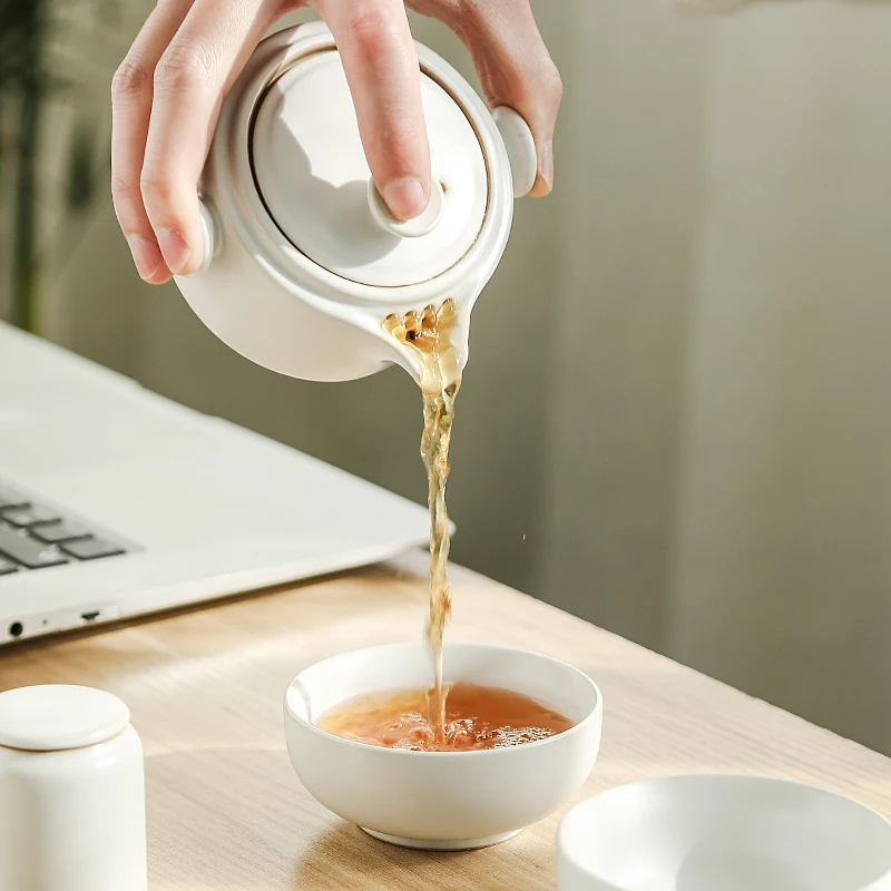 TANGPIN керамический чайник gaiwan с 2 чашками чайный сервиз для кофе портативный