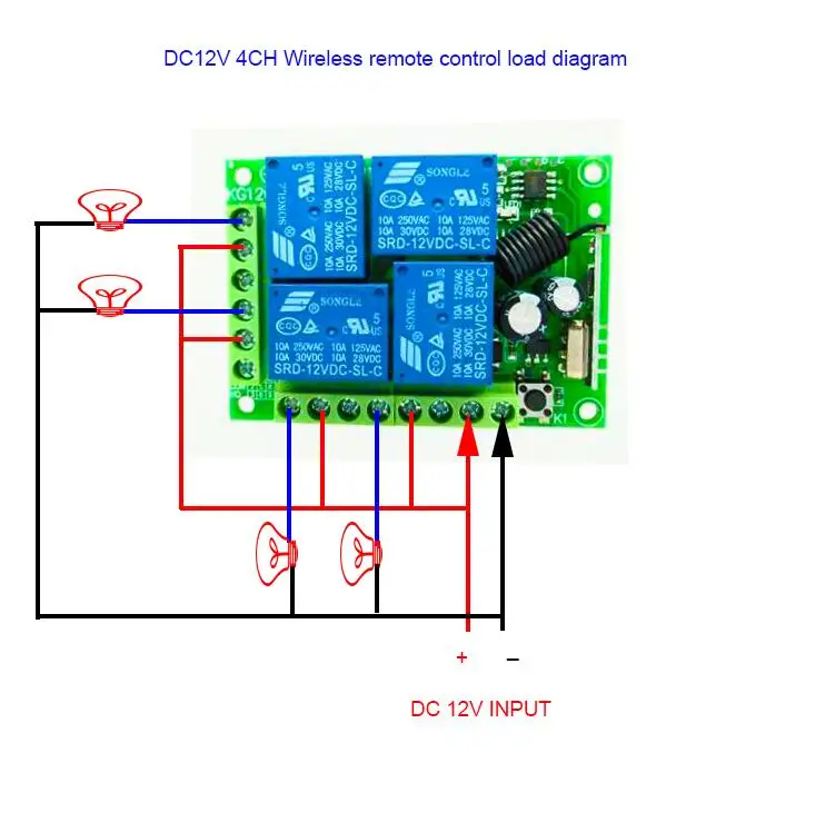 Смарт-12 V DC12V 4 CH 10A Беспроводной дистанционного Управление переключатель Системы приемник передатчика для Приспособления ворота гаража led