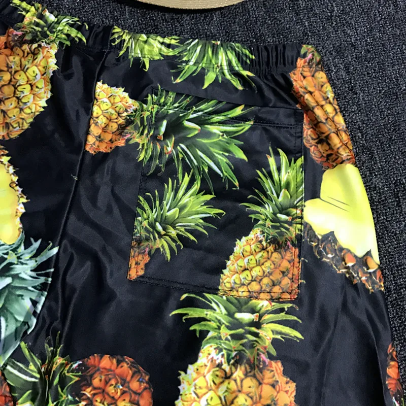 

Brand Men Swimming Panties Pineapple Printed Boardshorts Pants Male Summer Beach Bathing Trunks Swimwear Plus Size 2021