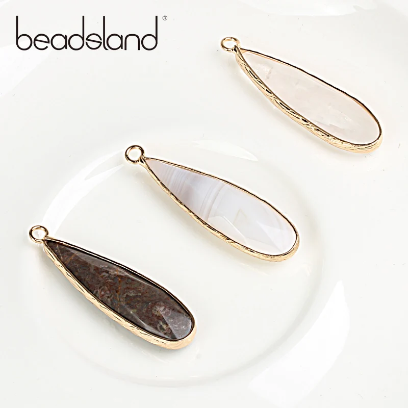 Beadsland натуральный драгоценный камень водослива Shapped подвеска сделай сам ожерелье