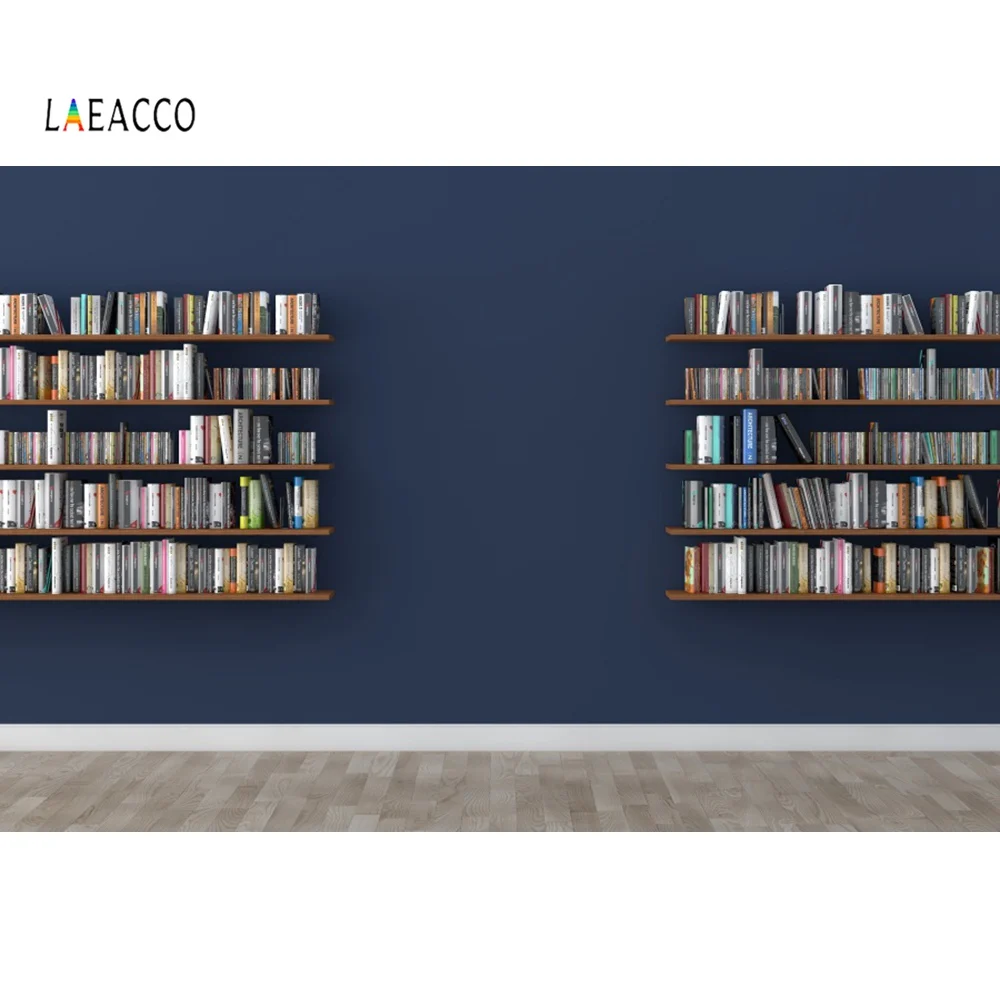 Laeacco полка для книг деревянный учебный ребенок гостиная интерьер фотофоны