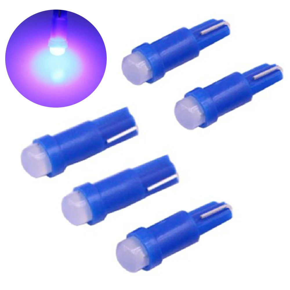 

YSY 100PCS T5 Wedge 1 LED COB Cluster Instrument Dash Gauges Lights Auto Dashboard Light Lamp Bulb 12V DC