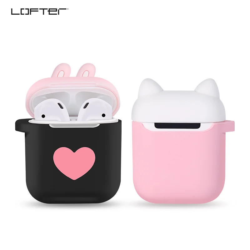 LOFTER милый мягкий силиконовый защитный чехол с котенком для AirPods Беспроводная