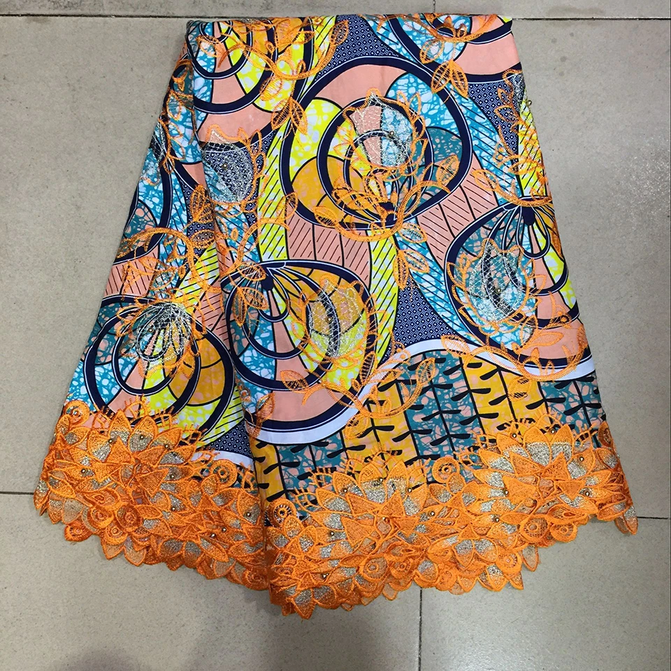 TINLW-31 2017 New African wax embroideried lace fabrics high quality Ankara Lace for Nigeria wedding Party | Дом и сад