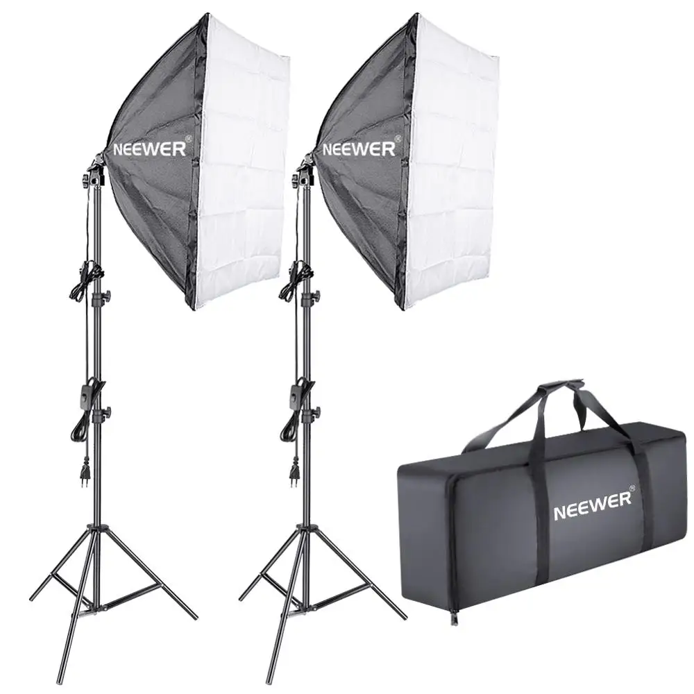 Neewer 350W 5500K софтбокс для фотостудии комплект освещения: 24x24 дюйма Диффузор 85W