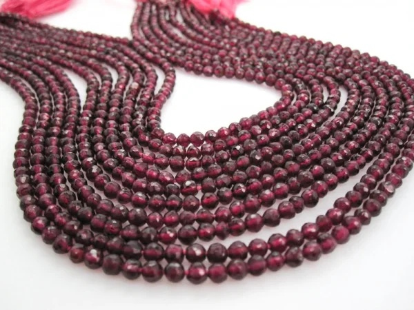 Натуральные 4 мм круглые гранулы красного цвета около 100 шт | Украшения и