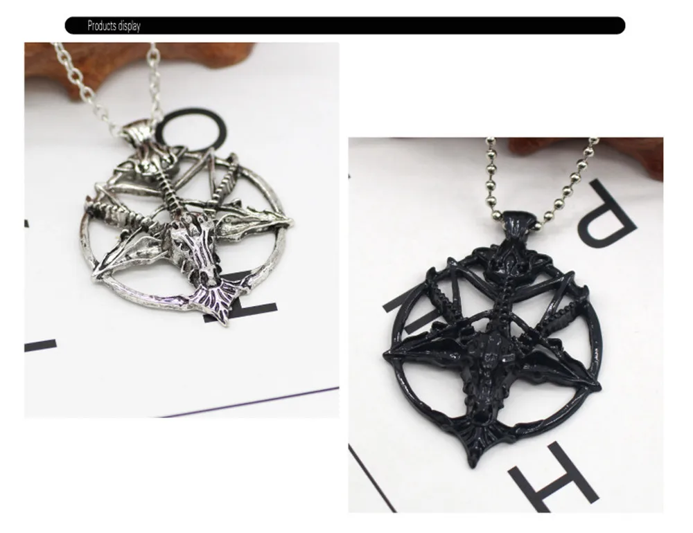 Модные Wicca Ram колдовство животное амулет пентаграмма Wiccan череп ювелирные изделия для женщин ожерелье Коза Ouija ведьма талисманы