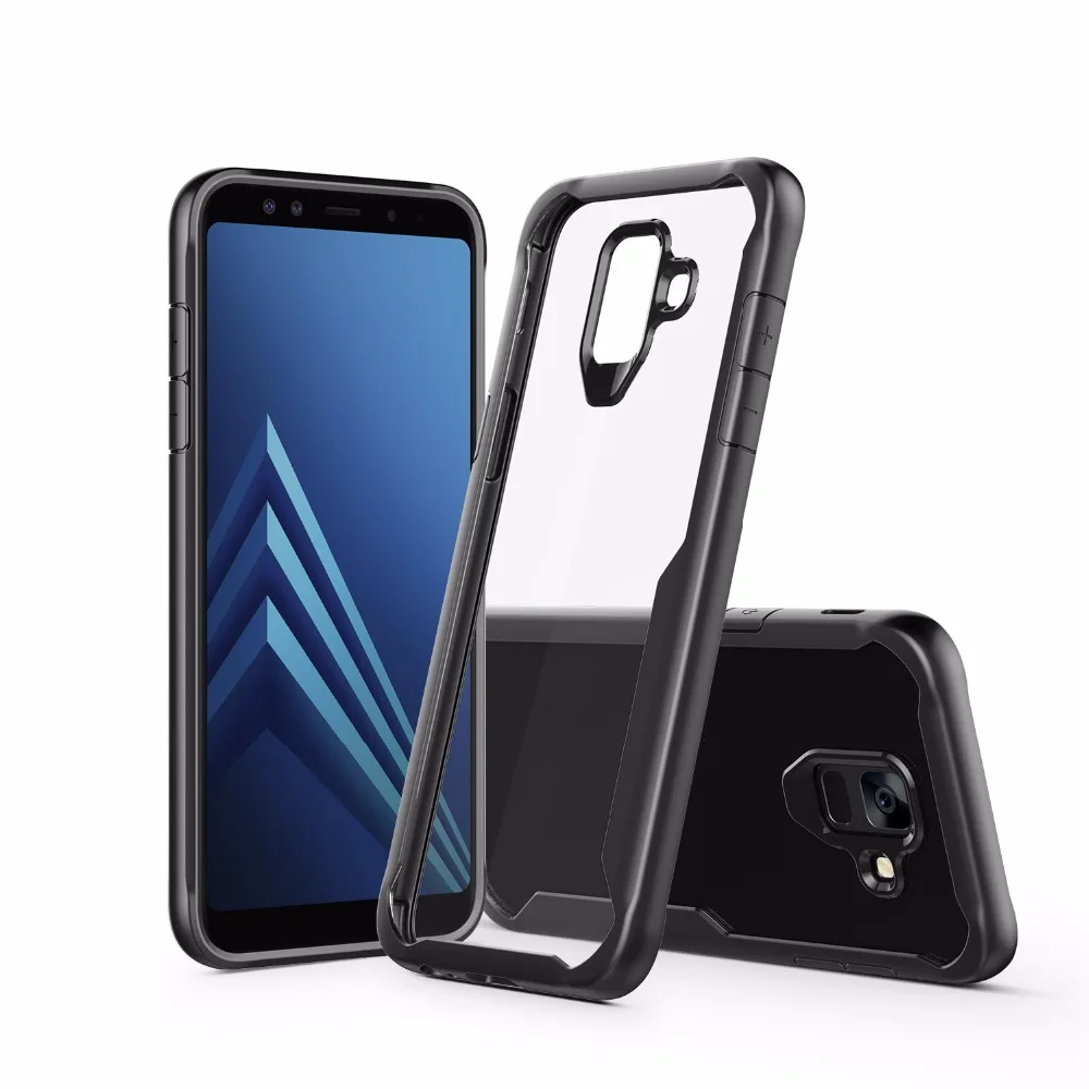 Для Samsung Galaxy A6 2018 + plus чехол для телефона прозрачный акриловый PC задний мягкий TPU