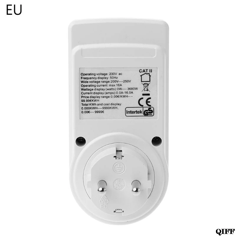 Цифровой измеритель мощности розетка EU/US/UK вилка измеритель энергии тока Напряжение ватт стоимость электроэнергии измерительный монитор анализатор мощности Jun