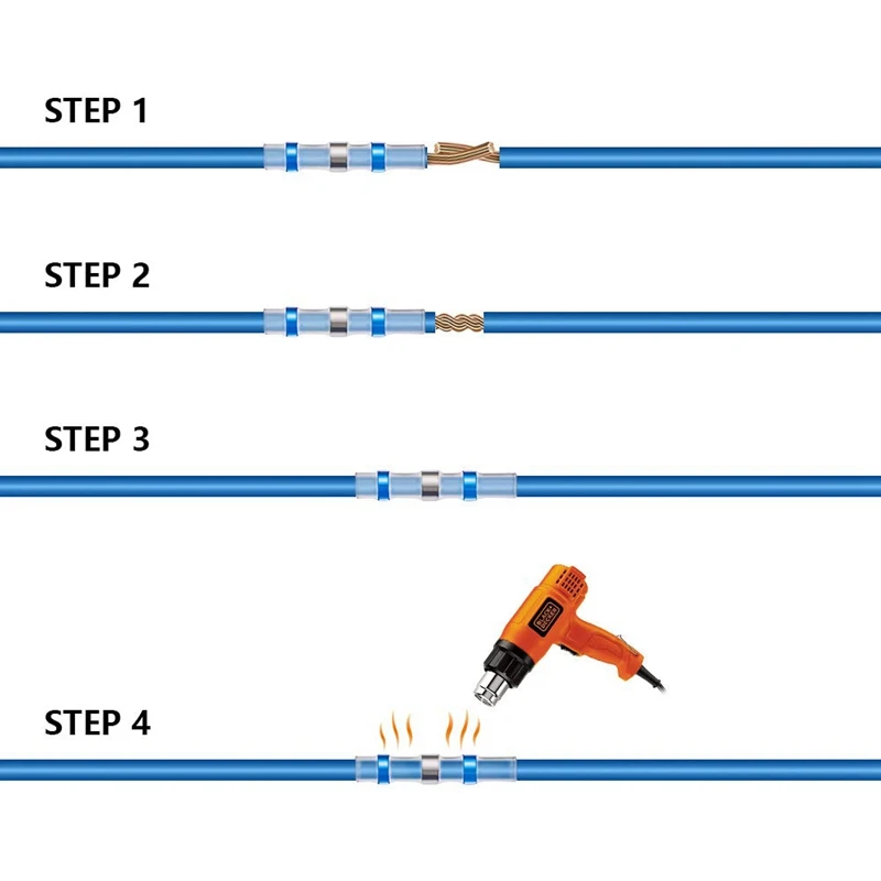 450 шт. соединительные соединители для припоя стыковые Термоусадочные