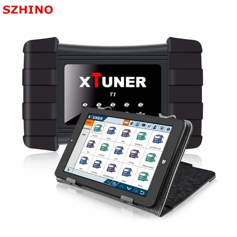 V8.5 xtuner T1 WiFi OBD 2 HD Heavy Duty Truck инструмент диагностики + Win10 OS Планшеты с SRS ABS DPF