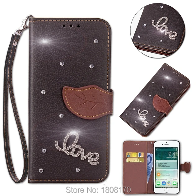 Кожаный чехол-кошелек C-Ku Bling Diamond Leaf Litchi для Huawei Maimang 6 Mate10 Lite Pro OPPO R11S Plus 1 шт. |