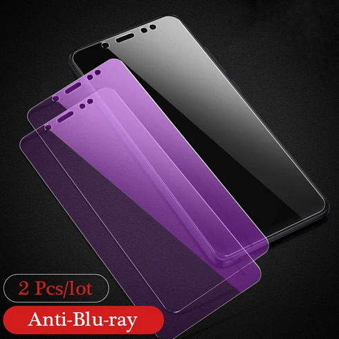 2 Pcs Anti-Blue-Ray 2 шт Полное закаленное стекло для Xiaomi Redmi Note 7 8 5 Pro Анти-синий луч 0,26 мм 9H Защитная пленка для экрана на стекло Redmi 7 8 8A - Цвет: 2 Pcs Anti-Blue-Ray