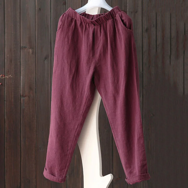 Новый Для женщин Высокая Талия Длинные повседневные брюки гаремы от Harlan OL талии