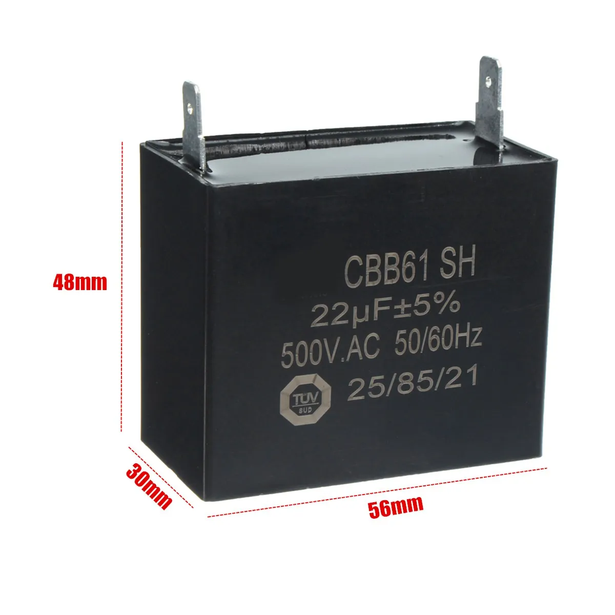 Новое поступление 1 шт. CBB61 SH 22 мкФ MFD 500V AC 50/60Hz E232607 генератор конденсаторного типа