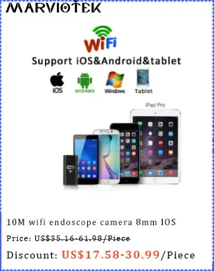 Micro USB Android телефон Бороскоп, эндоскоп, камера 8 мм диаметр 1/1. 5/2/3,5/5 м IP67 водонепроницаемая Мини камера 6 светодиодный USB эндоскоп