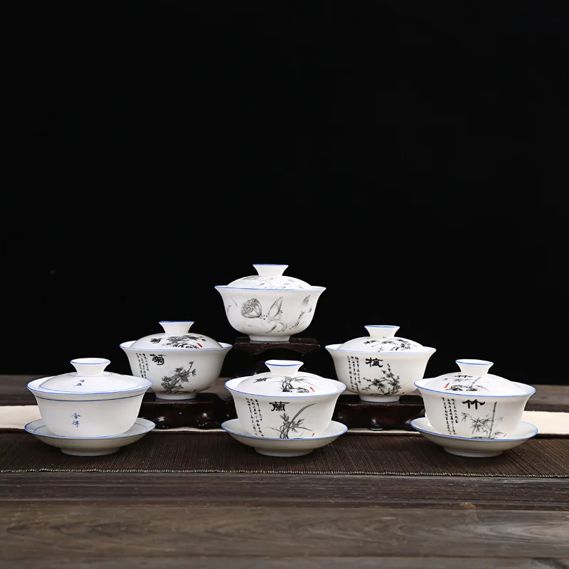 Ручная роспись tureen кунг фу Чайник Посуда для напитков|kung fu tea pot|tea potkung |