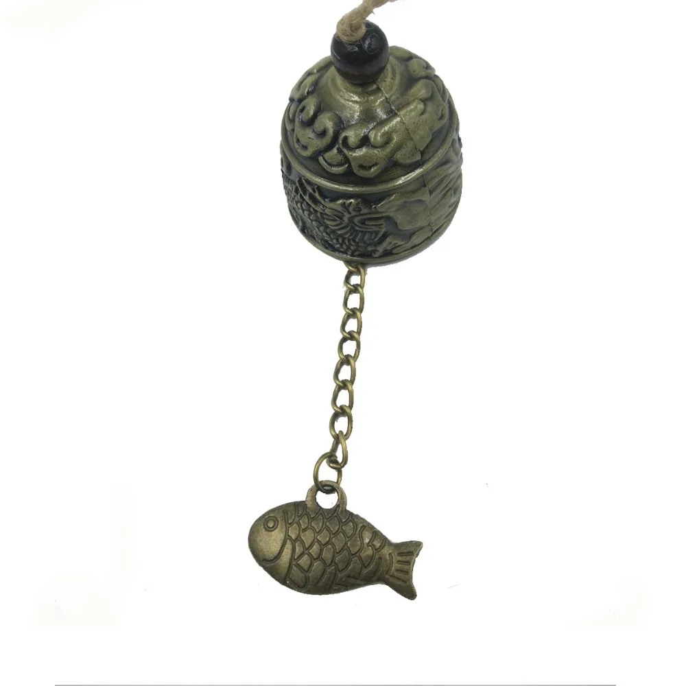 Металлическая колокольчика ANGRLY часы в виде рыбки колокольчики для дома двора